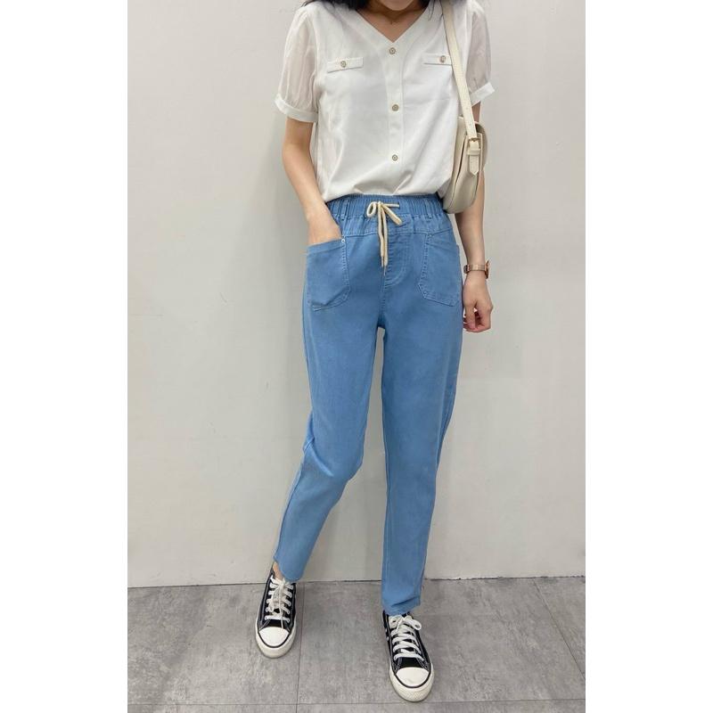 《MIKA米卡服飾》牛仔褲 哈倫牛仔褲 牛仔哈倫褲 彈力牛仔褲 丹寧褲 工作褲 哈倫褲 老爺褲 男友褲 薄牛仔 女裝-細節圖6