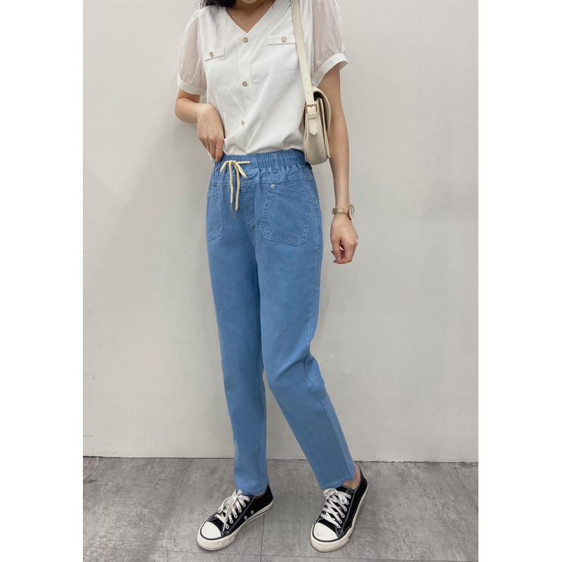 《MIKA米卡服飾》牛仔褲 哈倫牛仔褲 牛仔哈倫褲 彈力牛仔褲 丹寧褲 工作褲 哈倫褲 老爺褲 男友褲 薄牛仔 女裝-細節圖7