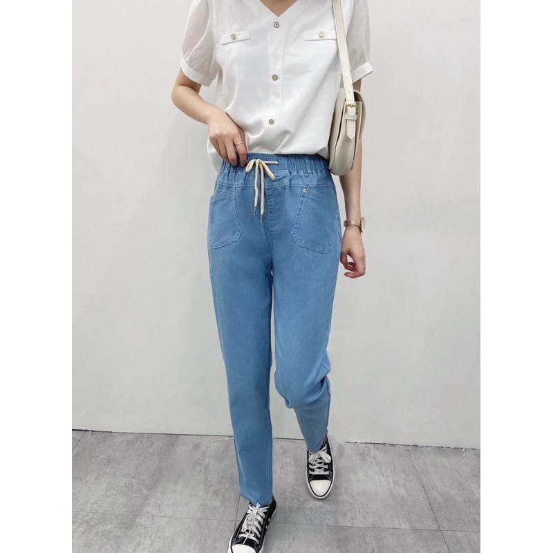 《MIKA米卡服飾》牛仔褲 哈倫牛仔褲 牛仔哈倫褲 彈力牛仔褲 丹寧褲 工作褲 哈倫褲 老爺褲 男友褲 薄牛仔 女裝-細節圖8