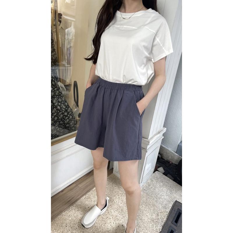 《MIKA米卡服飾》棉麻短褲 短褲 五分褲 五分短褲 涼感 闊腿褲 涼感短褲 女裝 寬鬆 棉麻 快速到貨 中大尺碼短褲-細節圖4