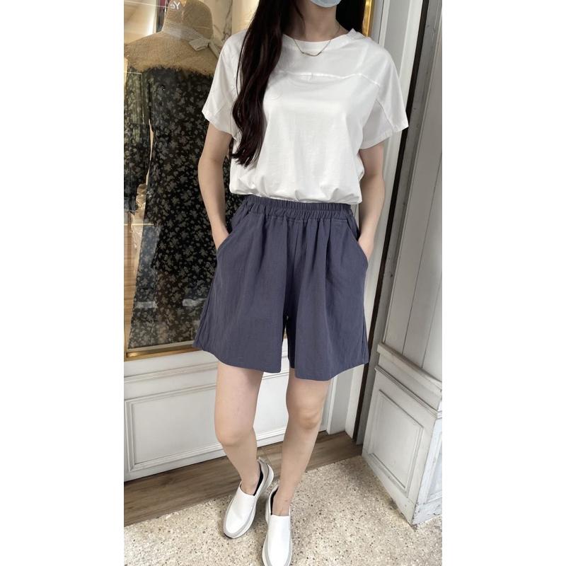《MIKA米卡服飾》棉麻短褲 短褲 五分褲 五分短褲 涼感 闊腿褲 涼感短褲 女裝 寬鬆 棉麻 快速到貨 中大尺碼短褲-細節圖5