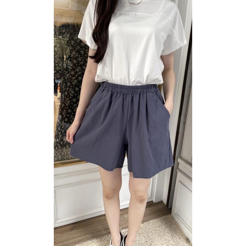 《MIKA米卡服飾》棉麻短褲 短褲 五分褲 五分短褲 涼感 闊腿褲 涼感短褲 女裝 寬鬆 棉麻 快速到貨 中大尺碼短褲-細節圖6