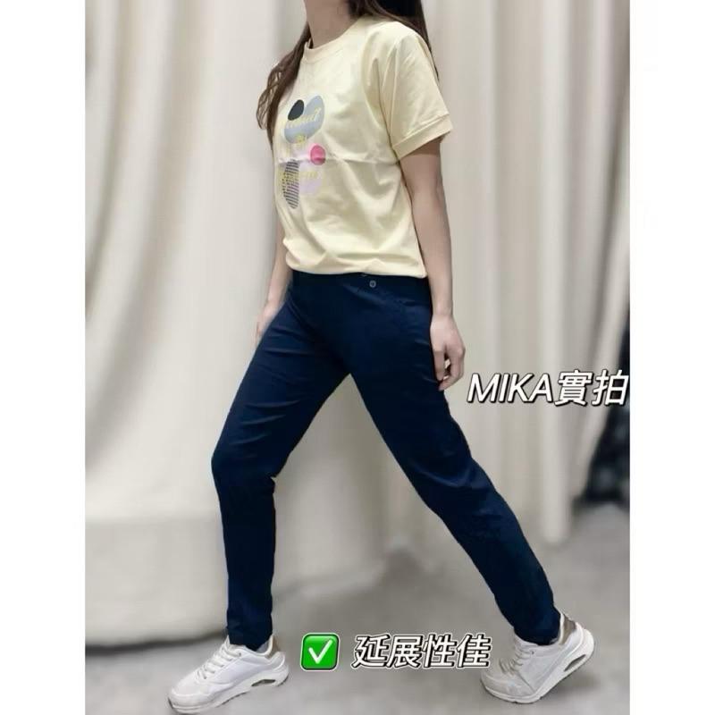 《MIKA米卡服飾》涼感褲 冰涼褲 長褲 工作褲 顯瘦 合身褲 彈力褲 休閒褲 運動褲 夏天女裝 涼感 素面 黑褲-細節圖5