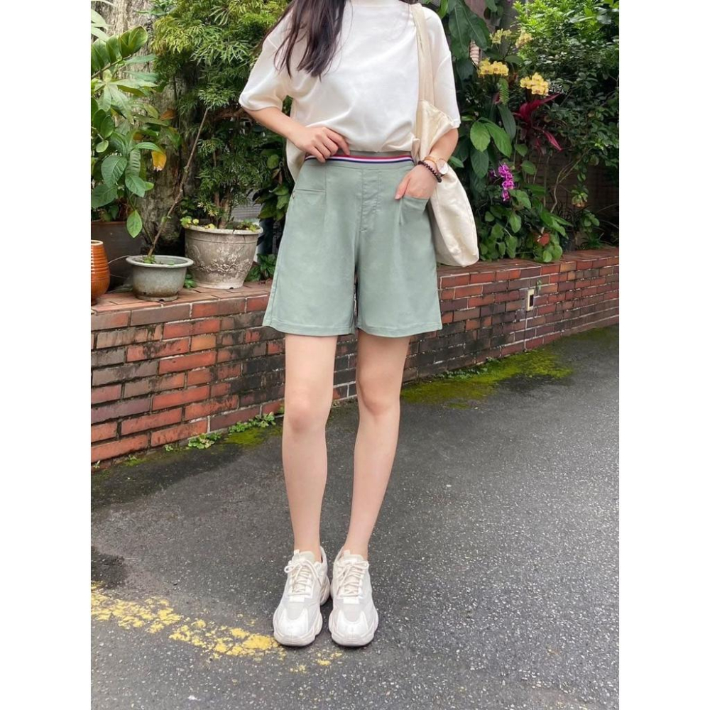 《MIKA米卡服飾》現貨 織帶短褲 涼感短褲 短褲 865 涼感褲 冰涼褲 上班褲 -5度 工作褲 彈力褲 女裝 OL-細節圖5