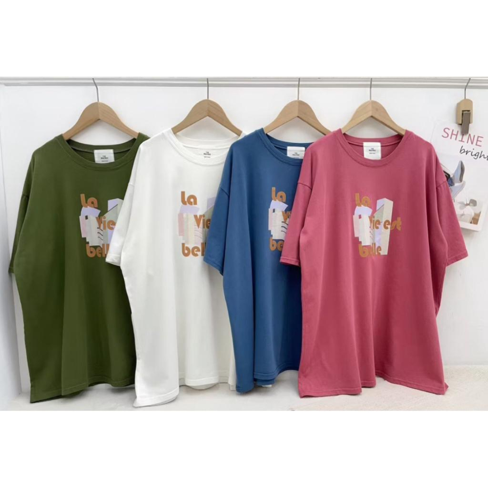 《MIKA米卡服飾》現貨 幾何圖T 長版T 韓版棉T 寬鬆舒服 短袖T恤 短袖上衣 短袖棉T 棉T 長版棉T 女裝 夏季-細節圖8