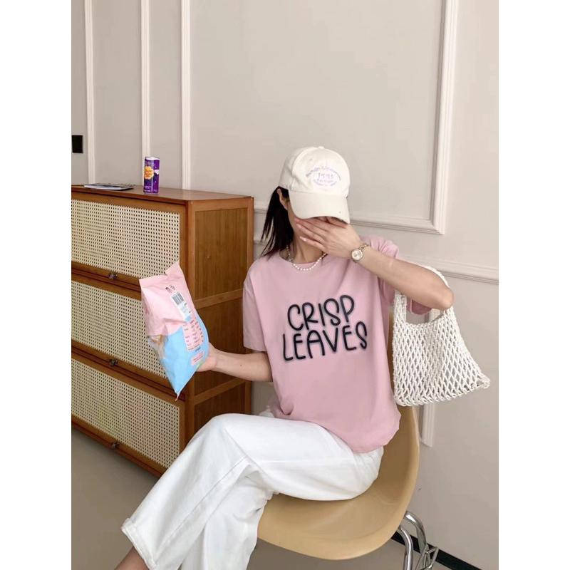 《MIKA米卡服飾》隔日到貨 英字棉T 字母棉T 涼感T 涼棉T 韓版棉T 復古棉T 休閒棉T 百搭棉T 短袖T恤 棉T-細節圖3