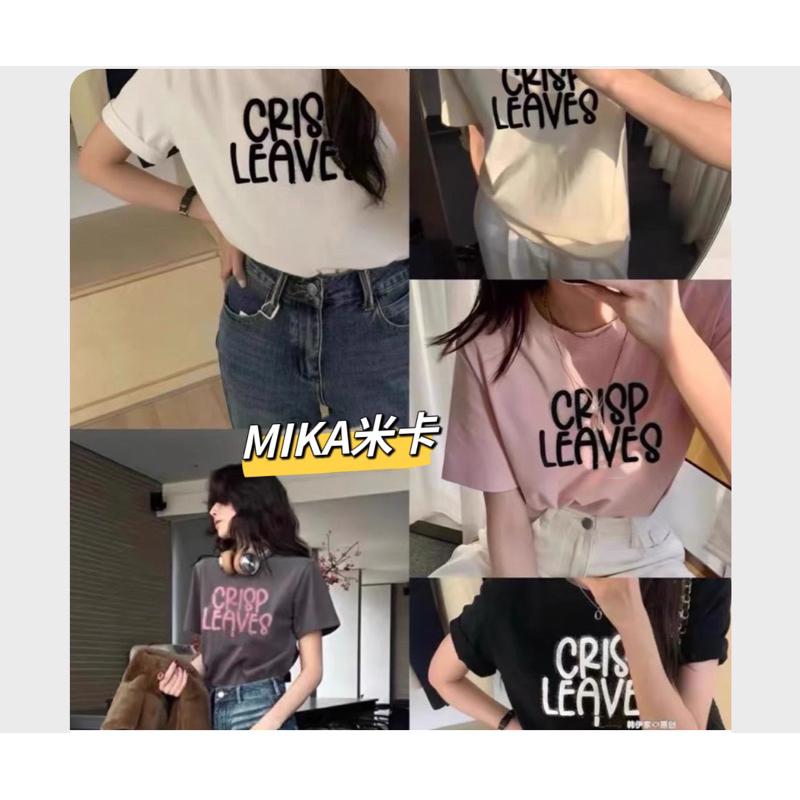 《MIKA米卡服飾》隔日到貨 英字棉T 字母棉T 涼感T 涼棉T 韓版棉T 復古棉T 休閒棉T 百搭棉T 短袖T恤 棉T-細節圖8