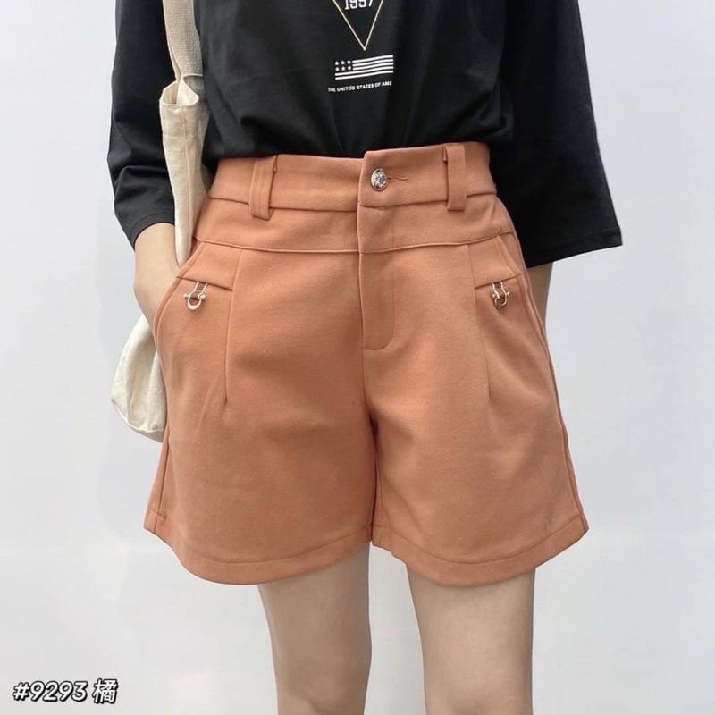 《MIKA米卡服飾》拉鍊毛呢短褲 顯瘦短褲 A字短褲 毛呢短褲 拉鍊短褲 開釦短褲 上班褲 休閒褲 短褲 9293-細節圖7