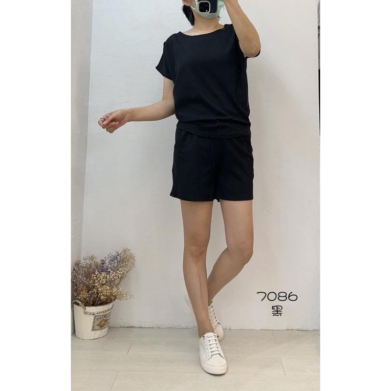 《MIKA米卡服飾》隔日到貨 韓版休閒套裝 素面套裝 素色兩件套裝 棉質套裝 涼感套裝  簡約修身 專櫃套裝 女裝-細節圖3