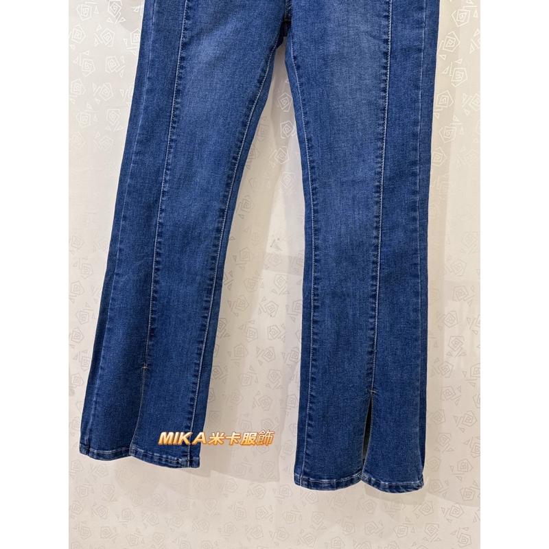 《MIKA米卡服飾》隔日到貨 牛仔喇叭褲 牛仔褲  喇叭褲 丹寧褲 喇叭牛仔褲 彈力牛仔褲 長褲 開釦拉鍊褲 女裝-細節圖6