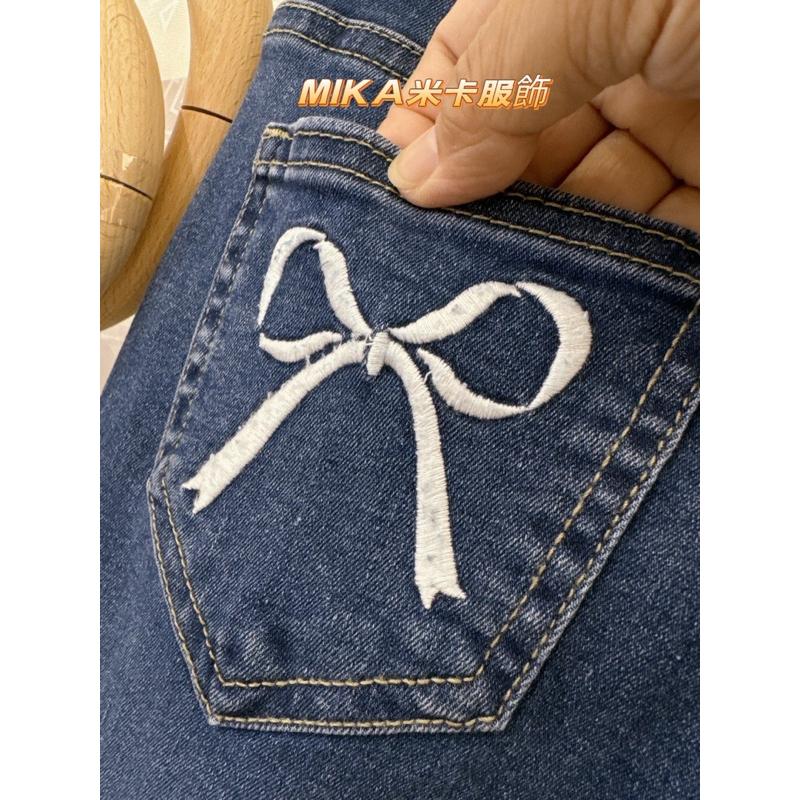 《MIKA米卡服飾》隔日到貨 牛仔喇叭褲 牛仔褲  喇叭褲 丹寧褲 喇叭牛仔褲 彈力牛仔褲 長褲 開釦拉鍊褲 女裝-細節圖7