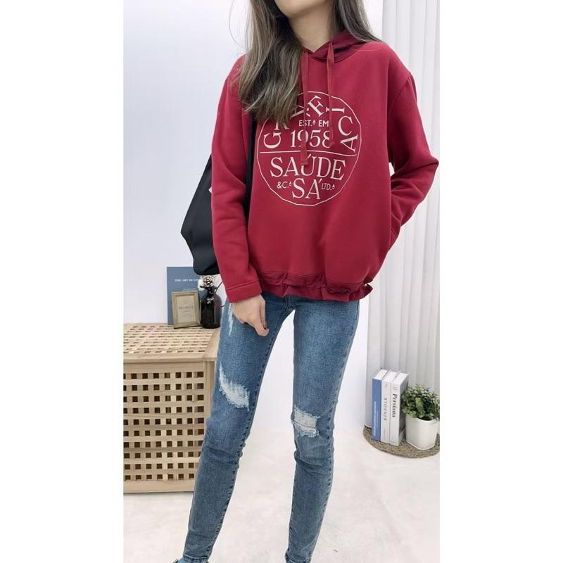 《MIKA米卡服飾》現貨 刷毛帽T 連帽刷毛上衣 刷毛大學T 帽T 刷毛上衣 刷毛T 厚刷毛 刷毛口袋T 側袋刷毛T-細節圖2