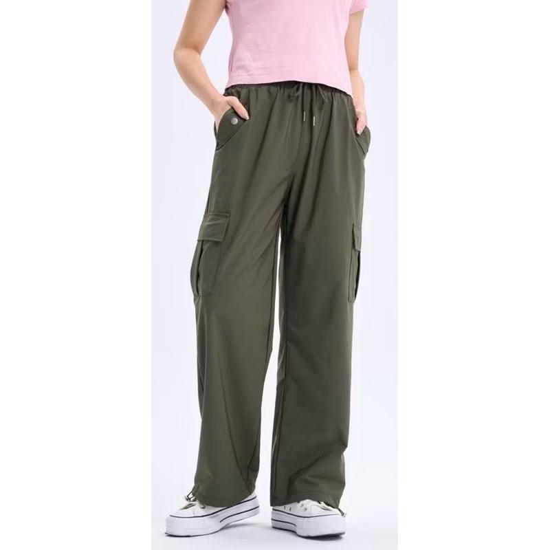 《MIKA米卡服飾》隔日到貨 工裝褲 涼感褲 休閒褲 運動褲 工作褲 休閒工裝褲 顯瘦褲 長褲 女裝 黑褲 涼感褲-細節圖5