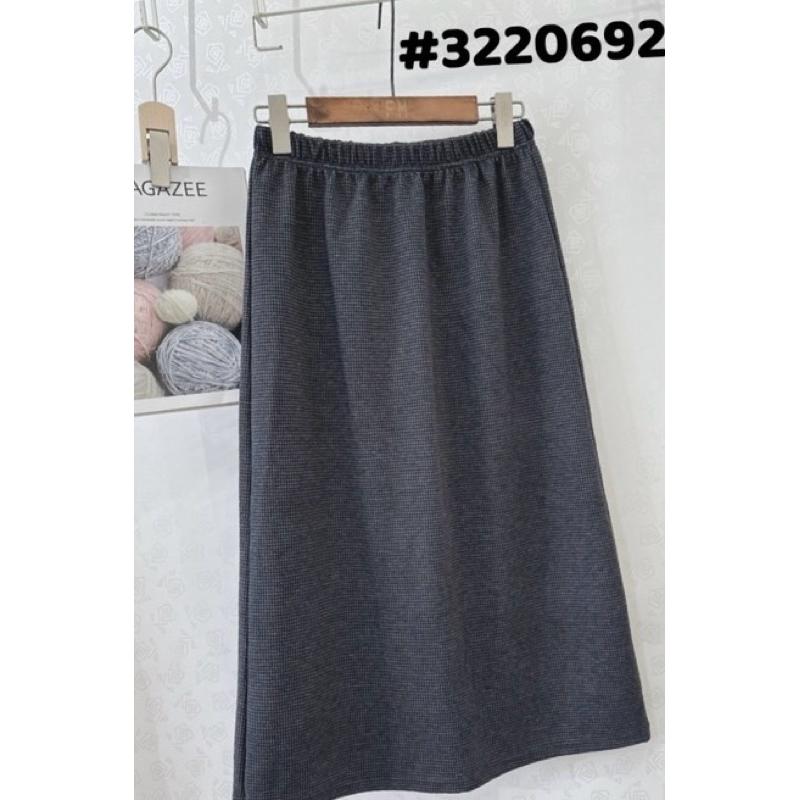 《MIKA米卡服飾》長裙 千鳥格裙 格子裙 裙子 台灣製 A字裙 開衩裙 彈力裙 快速出貨女裝-細節圖2