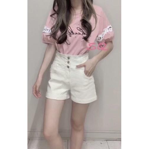 《MIKA米卡服飾》排釦牛仔褲 29903 牛仔短褲 牛仔褲 短褲 彈力短褲 短褲 牛仔 女裝-細節圖2