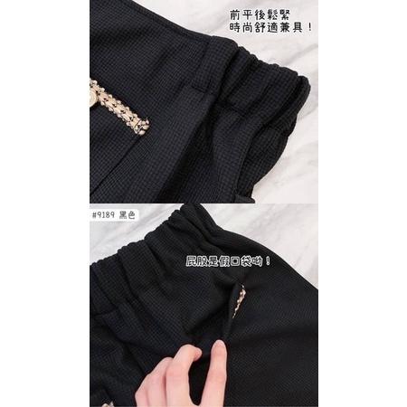 《MIKA米卡服飾》小香風短褲 小香短褲 顯瘦短褲 A字短褲 珠釦小香風短褲 時尚短褲 鬆餅格短褲 上班褲 9189-細節圖7