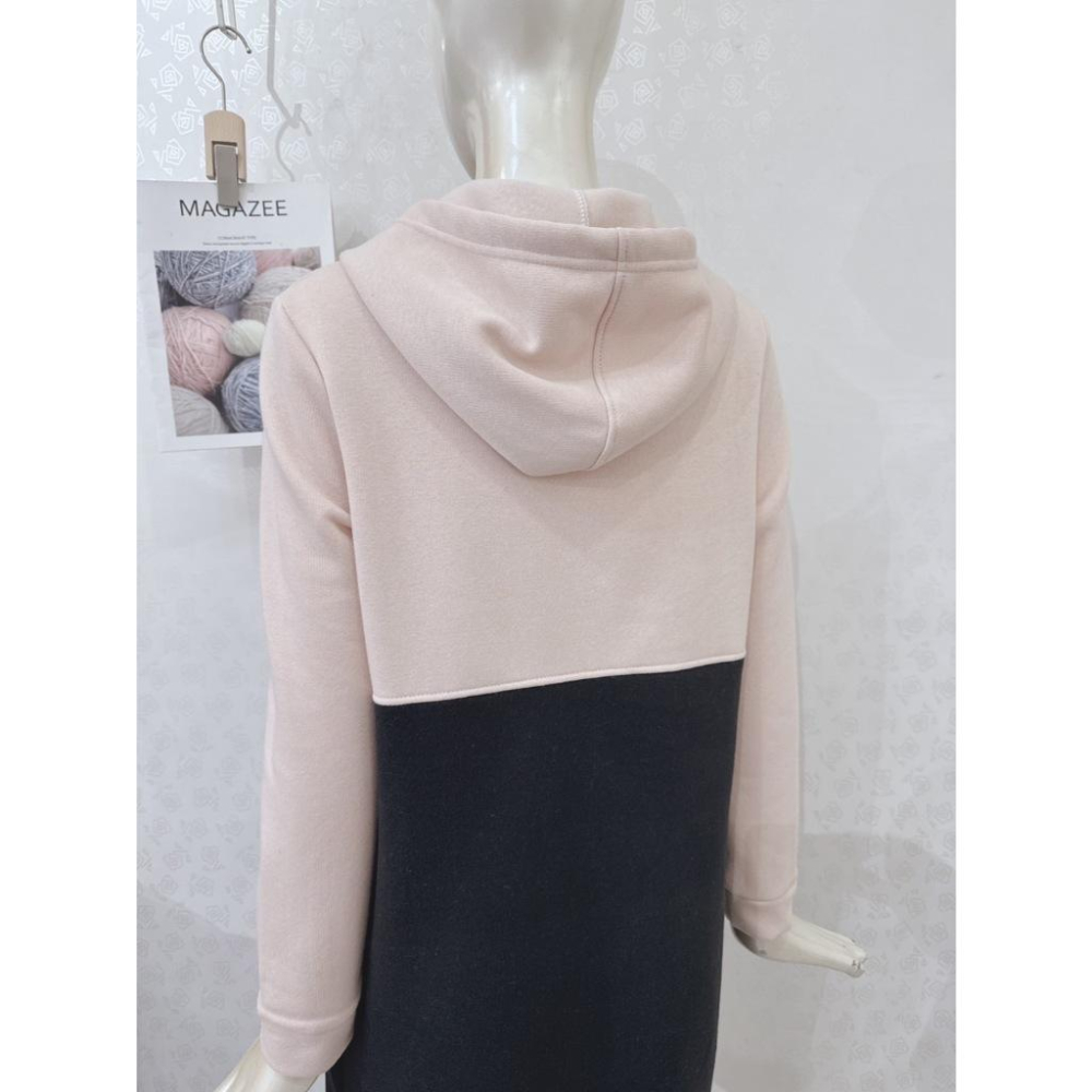 《MIKA米卡服飾》長版刷毛帽T 長版刷毛T 長版T  刷毛 長版棉T 帽T 口袋洋裝 洋裝 長洋 刷毛帽T 女裝-細節圖3