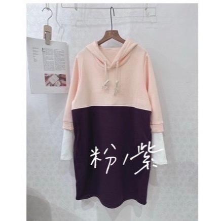 《MIKA米卡服飾》長版刷毛帽T 長版刷毛T 長版T  刷毛 長版棉T 帽T 口袋洋裝 洋裝 長洋 刷毛帽T 女裝-細節圖6