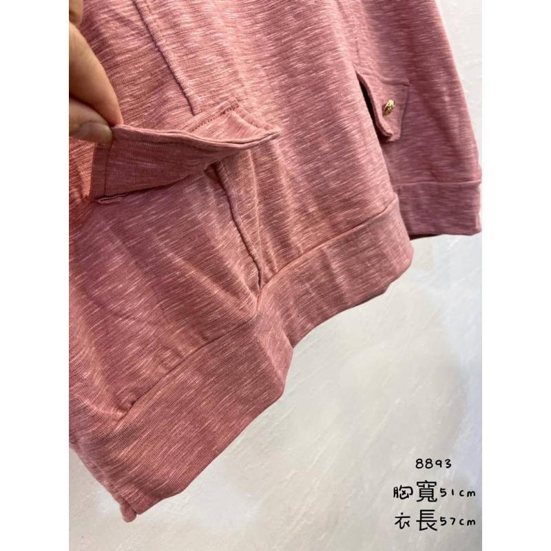 《MIKA米卡服飾》拼接雪紡袖棉T 假蓋袋棉T 素面棉T 配釦 涼感T 彈力棉T 短袖上衣 薄棉T 韓版棉T 女裝-細節圖6