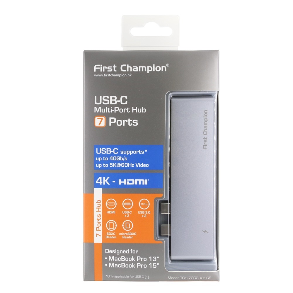 First Champion｜雙 USB-C 集線器 - 7合1 (MacBook 專用)-細節圖2