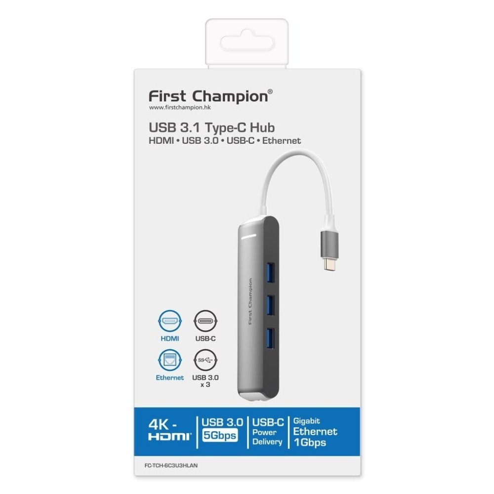 First Champion｜USB Type-C 集線器 - 6合1 (with Gigabit Lan) 有網路孔-細節圖2