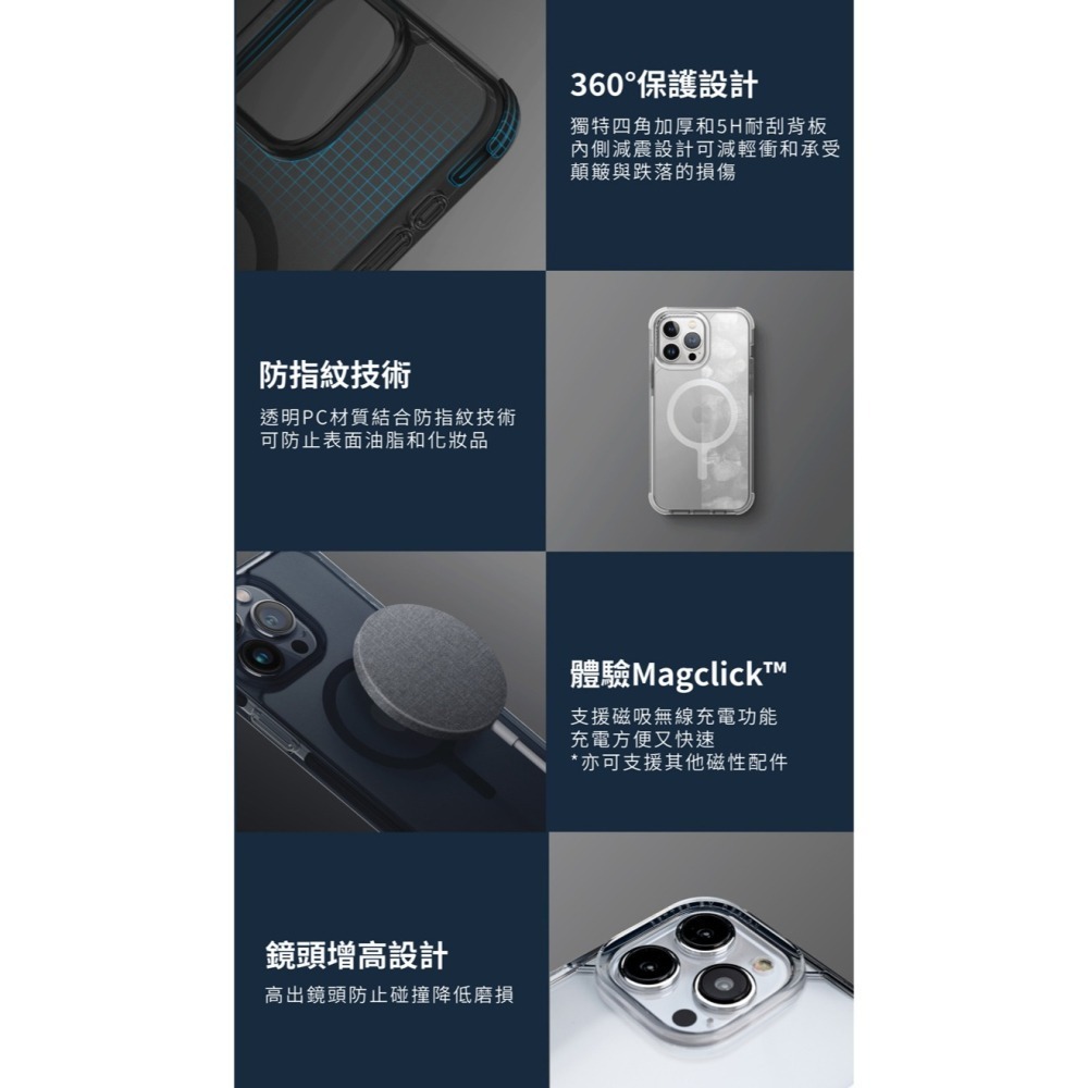 UNIQ｜Combat四角強化軍規磁吸防摔三料保護殼【iPhone 15 Pro 系列】-細節圖5