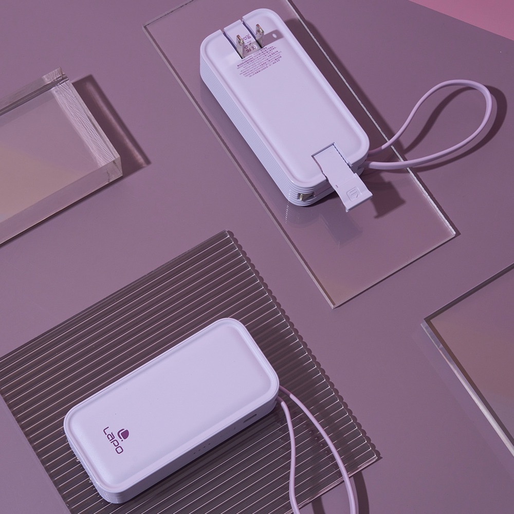 LaPO｜原廠授權賣場 保固18個月 5000mAh 20W雙向快充二合一充電器行動電源 充電器 自帶線 AC插頭-規格圖9