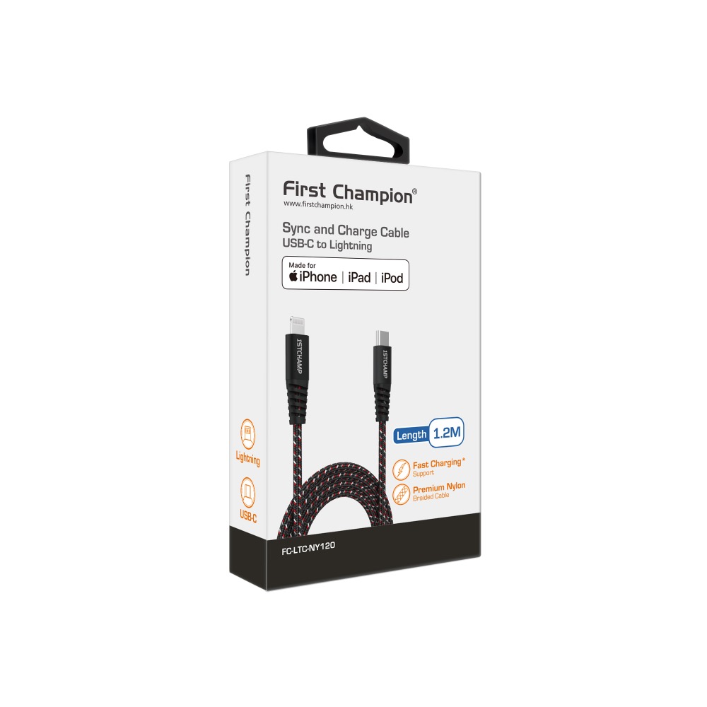 First Champion｜30cm/120cm/200cm MFi認證 尼龍編織 iPhone充電傳輸線 PD快充-規格圖9