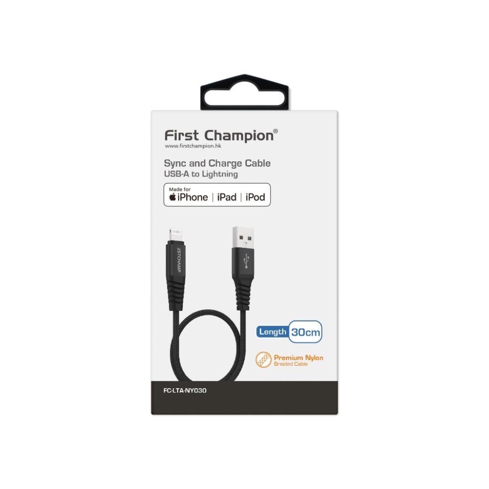 First Champion｜30cm/120cm MFi認證 尼龍編織 iPhone充電傳輸線 Lightning-細節圖9