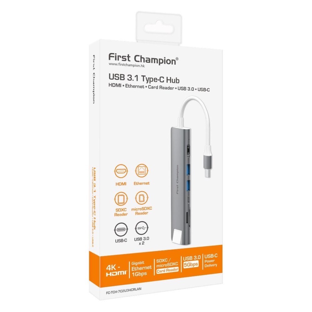First Champion｜USB Type-C 集線器 (7合1) (with Gigabit Lan) 有網路孔-細節圖5