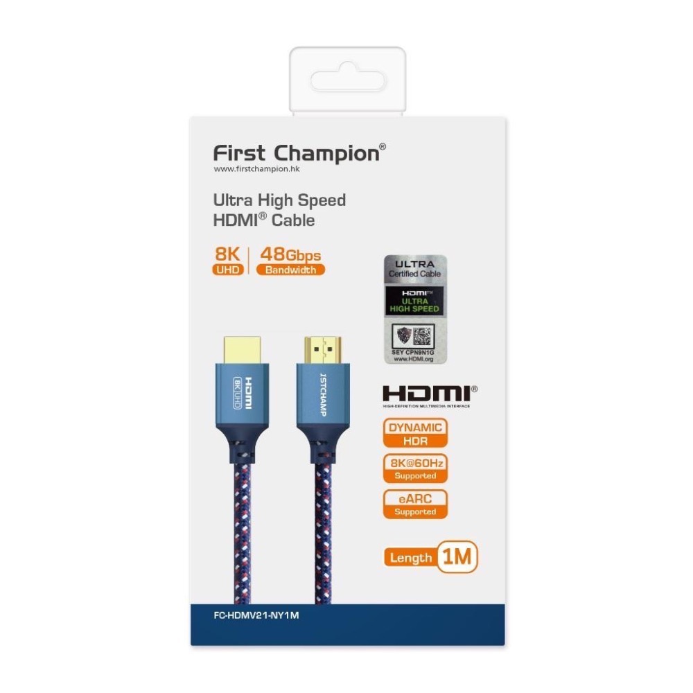 First Champion｜100cm/200cm HDMI 8K 超高速傳輸線 HDMI 國際認證2.1版-細節圖3