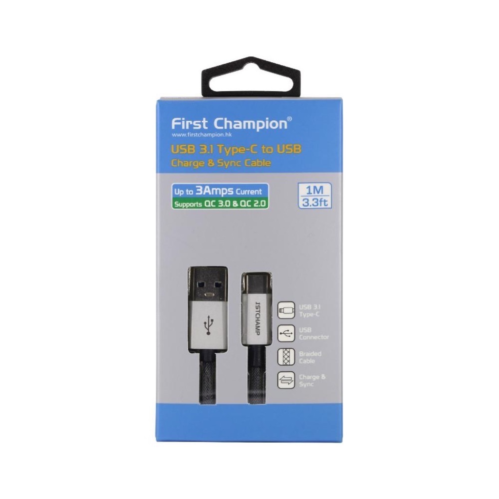 First Champion｜30cm/100cm USB 3.1 網管編織 Type-C 充電傳輸線 快充 QC3.0-細節圖7