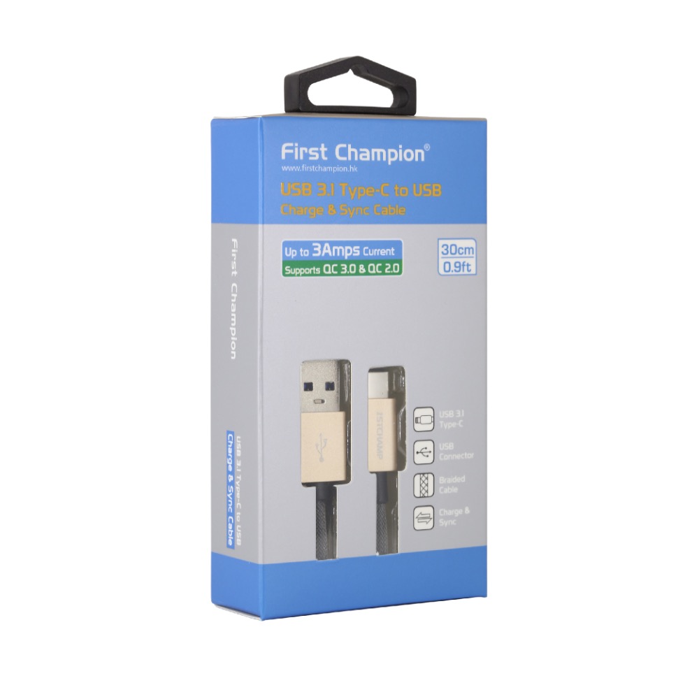 First Champion｜30cm/100cm USB 3.1 網管編織 Type-C 充電傳輸線 快充 QC3.0-規格圖7