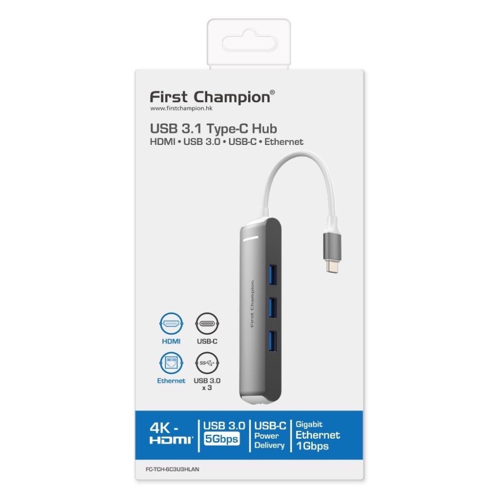 First Champion｜USB Type-C 集線器 - 6合1 (with Gigabit Lan) 有網路孔-細節圖4