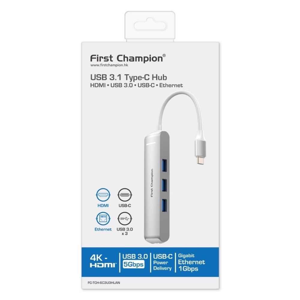 First Champion｜USB Type-C 集線器 - 6合1 (with Gigabit Lan) 有網路孔-細節圖7