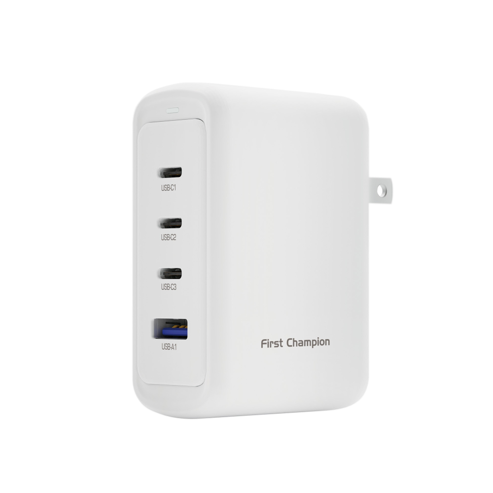 First Champion｜100W GaN氮化鎵 3C1A充電器 PD/PPS快充 內含240W充電線、國際轉接頭-細節圖2