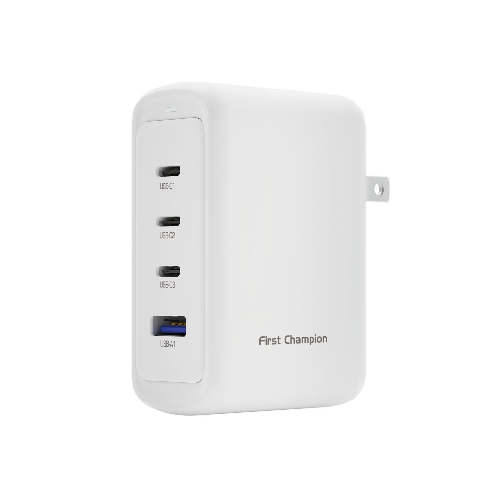 First Champion｜100W GaN氮化鎵 3C1A充電器 PD/PPS快充 內含240W充電線、國際轉接頭-細節圖2