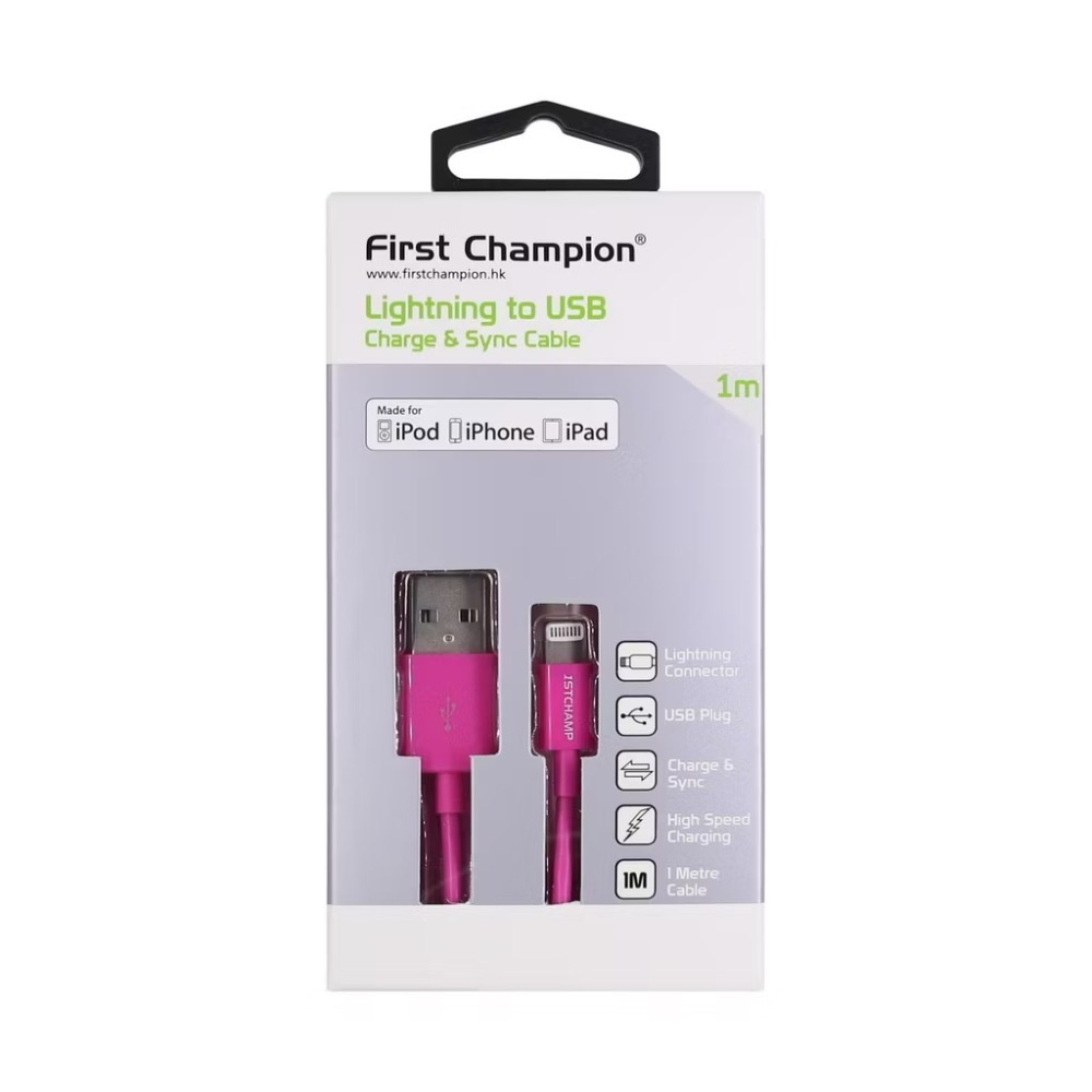 First Champion｜💥出清💥100cm MFi認證 PVC iPhone充電傳輸線 Lightning-規格圖1