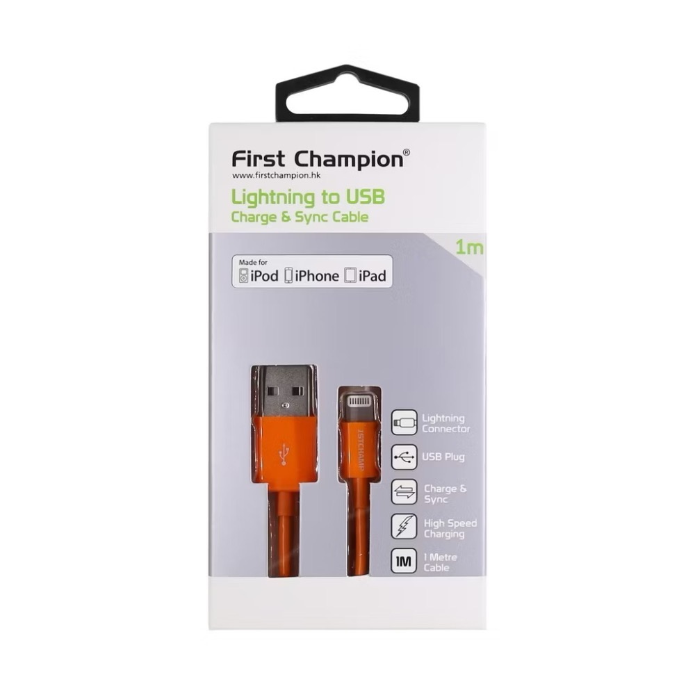 First Champion｜💥出清💥100cm MFi認證 PVC iPhone充電傳輸線 Lightning-規格圖1