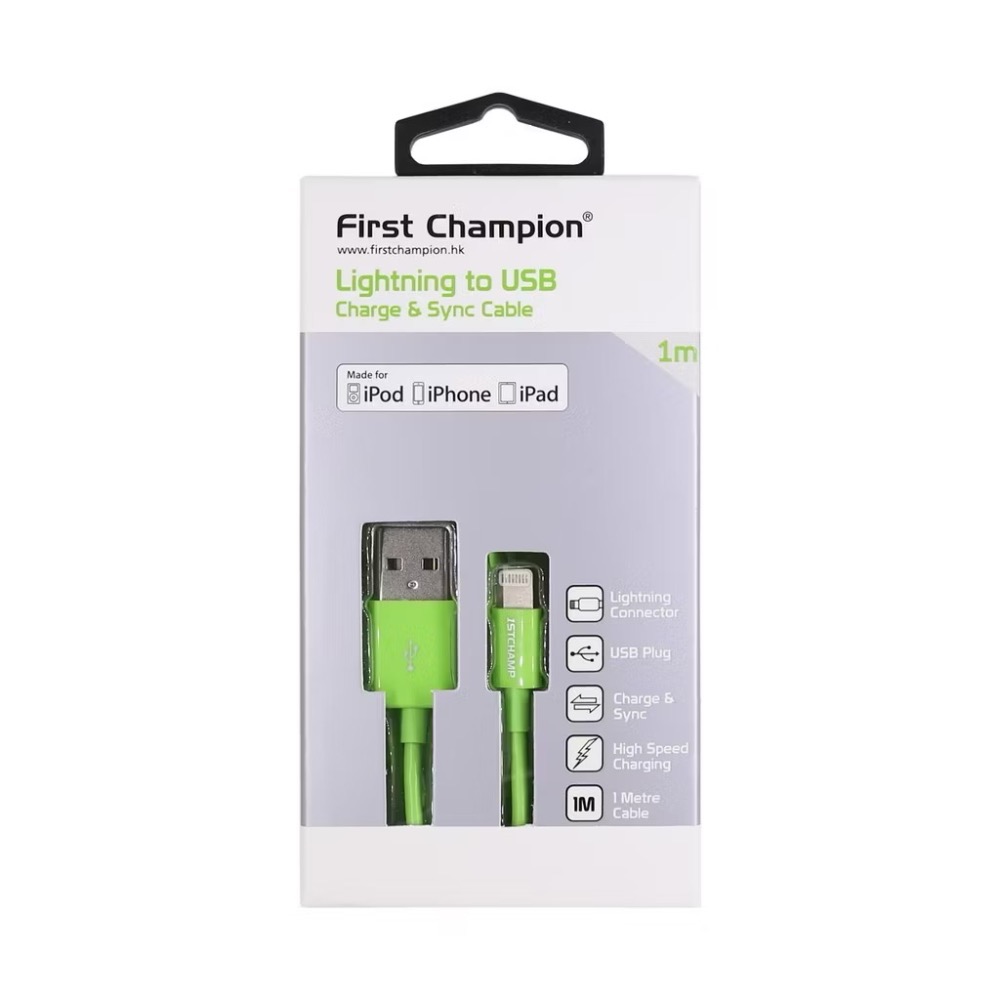 First Champion｜💥出清💥100cm MFi認證 PVC iPhone充電傳輸線 Lightning-規格圖1
