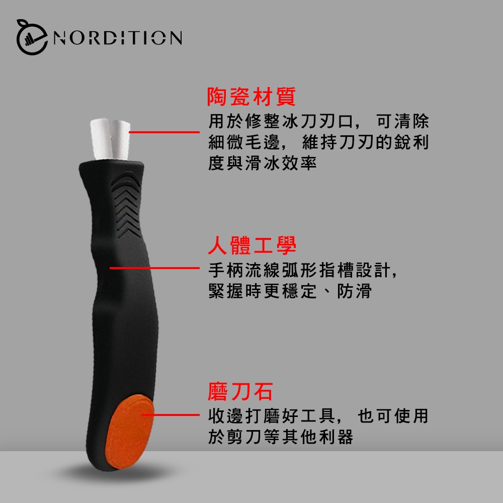 【NORDITION】 冰鞋磨刀器 ◆ 曲棍球 花式溜冰 競速溜冰磨刀石 開刃器 冰刀收邊利器-細節圖7