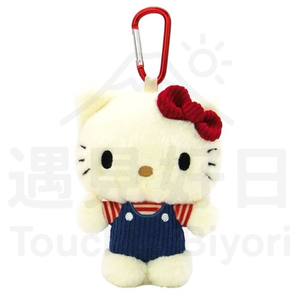 【現貨】日本 三麗鷗 Sanrio【復刻版】Hello Kitty 細植絨可收納購物袋｜登山扣吊飾-規格圖4