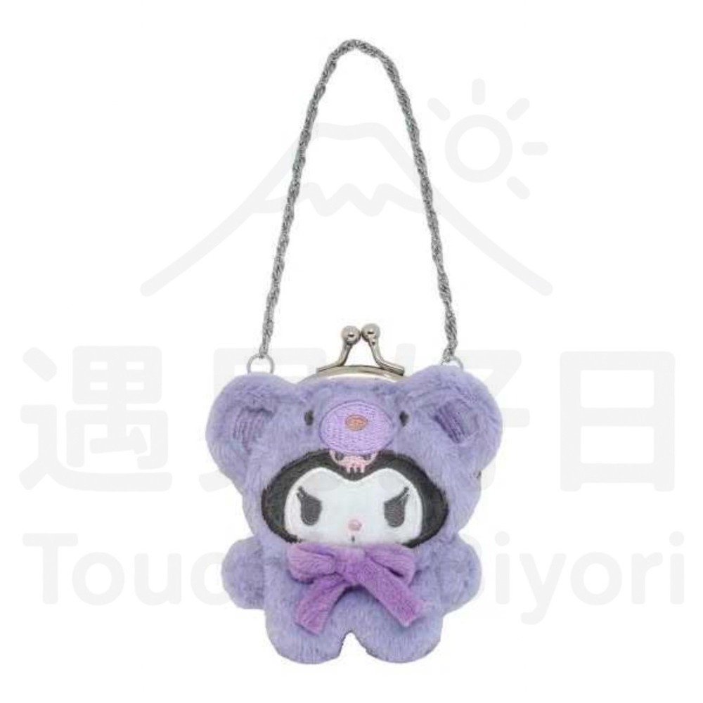 【現貨】日本 Sanrio 三麗鷗 毛茸茸小熊裝口金包-規格圖2