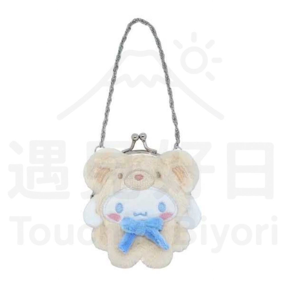 【現貨】日本 Sanrio 三麗鷗 毛茸茸小熊裝口金包-規格圖2