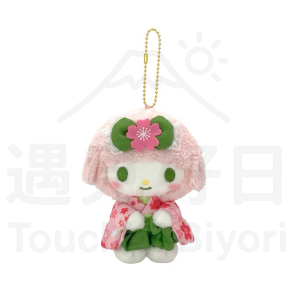 【預購】日本 三麗鷗 Sanrio【櫻花抹茶和服系列】玩偶吊飾-細節圖5