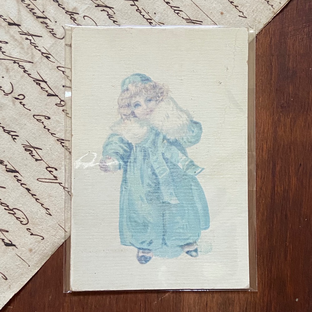 美國 1902-1906s 古董剪貼卡 女孩款┃美國古董 手帳素材 手作素材 拼貼素材 古董紙品 復古紙品 拍照小物-規格圖5