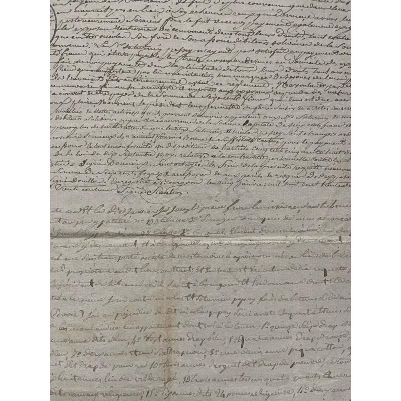 ━ 法國 1825年公證檔案I ━ 手帳素材 手作素材 拼貼素材 復古素材 古董紙品 復古紙品 歐洲古董 拍照背景 空間-細節圖3