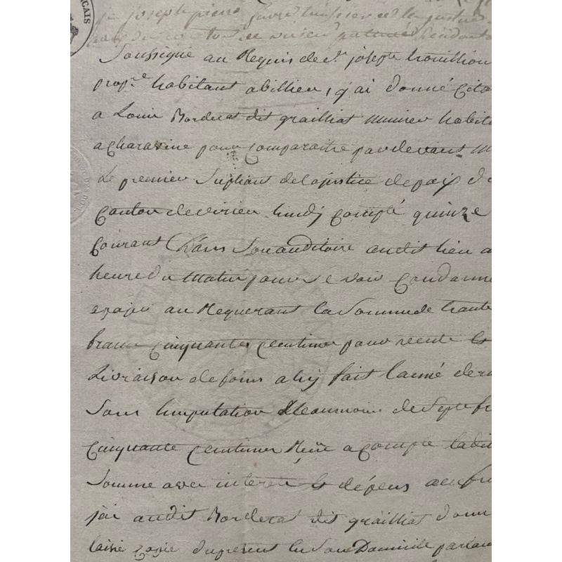 ━ 法國 1813年公證檔案C ━ 手帳素材 手作素材 拼貼素材 復古素材 古董紙品 復古紙品 歐洲古董 拍照背景 空間-細節圖3