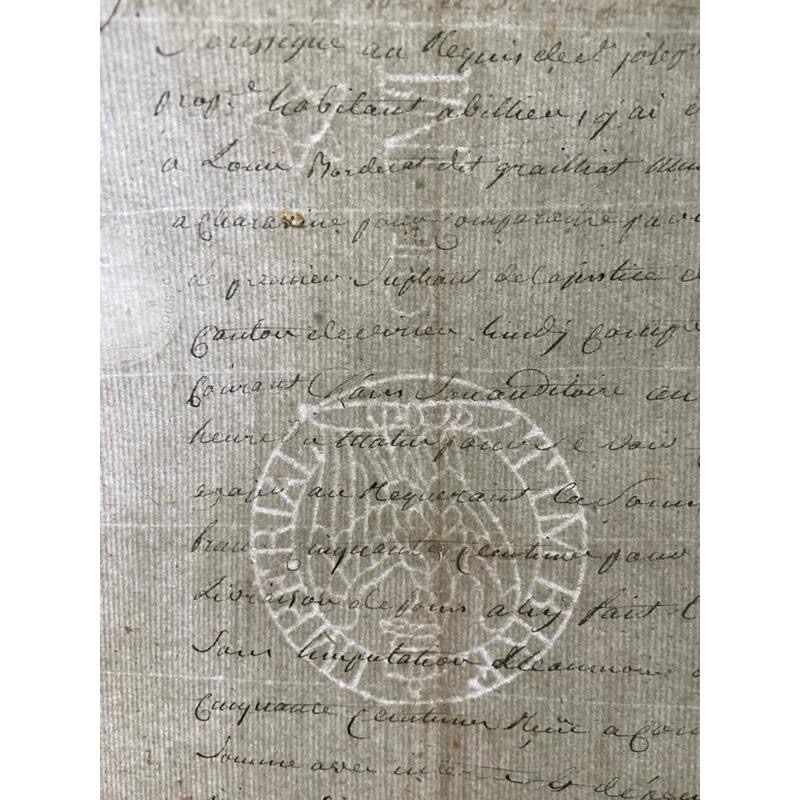 ━ 法國 1813年公證檔案C ━ 手帳素材 手作素材 拼貼素材 復古素材 古董紙品 復古紙品 歐洲古董 拍照背景 空間-細節圖4