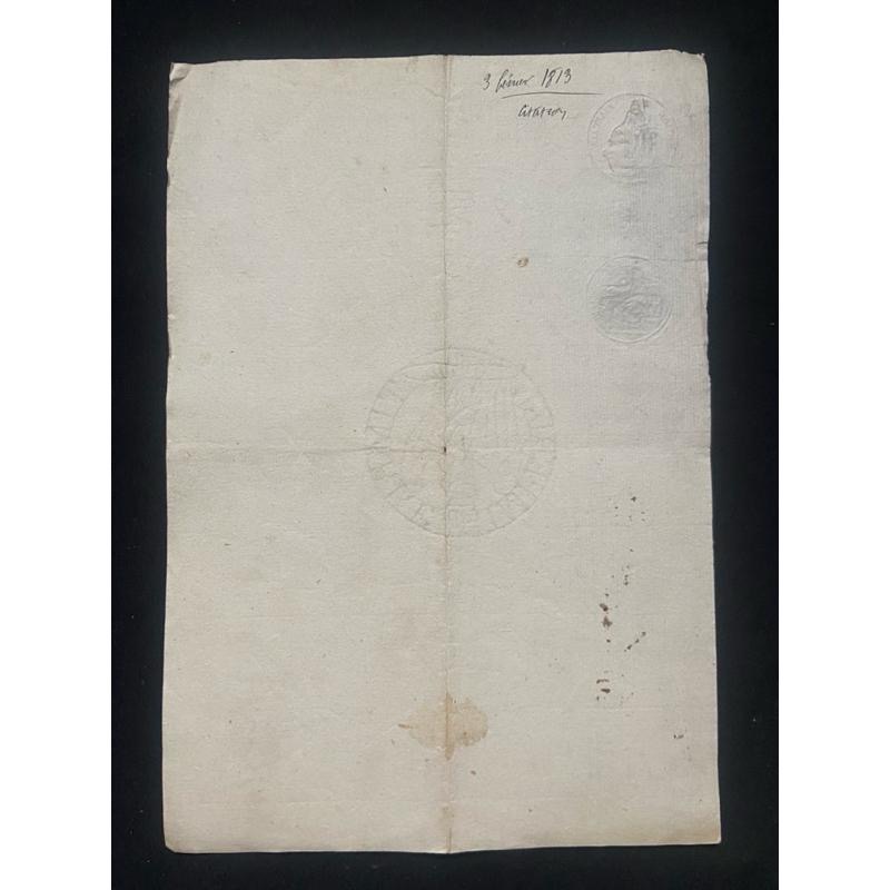 ━ 法國 1813年公證檔案C ━ 手帳素材 手作素材 拼貼素材 復古素材 古董紙品 復古紙品 歐洲古董 拍照背景 空間-細節圖5
